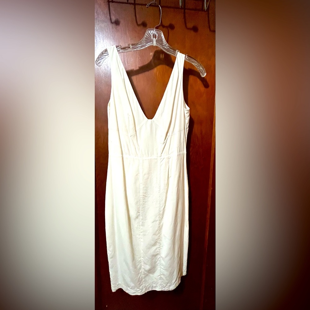 Understated Ivory V-Neck Dress